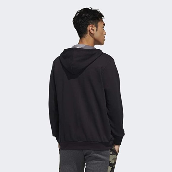 🆕adidas Men's Fast and Confident All Over Print Hooded Track Jacket, MD-Black/W - Picture 3 of 7